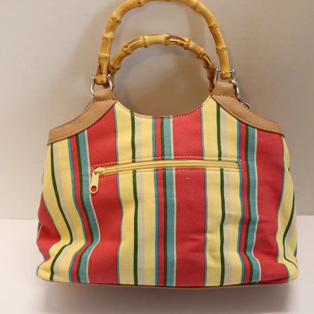 Jamaica Bay Woman's Small Tote Colorful Stripes